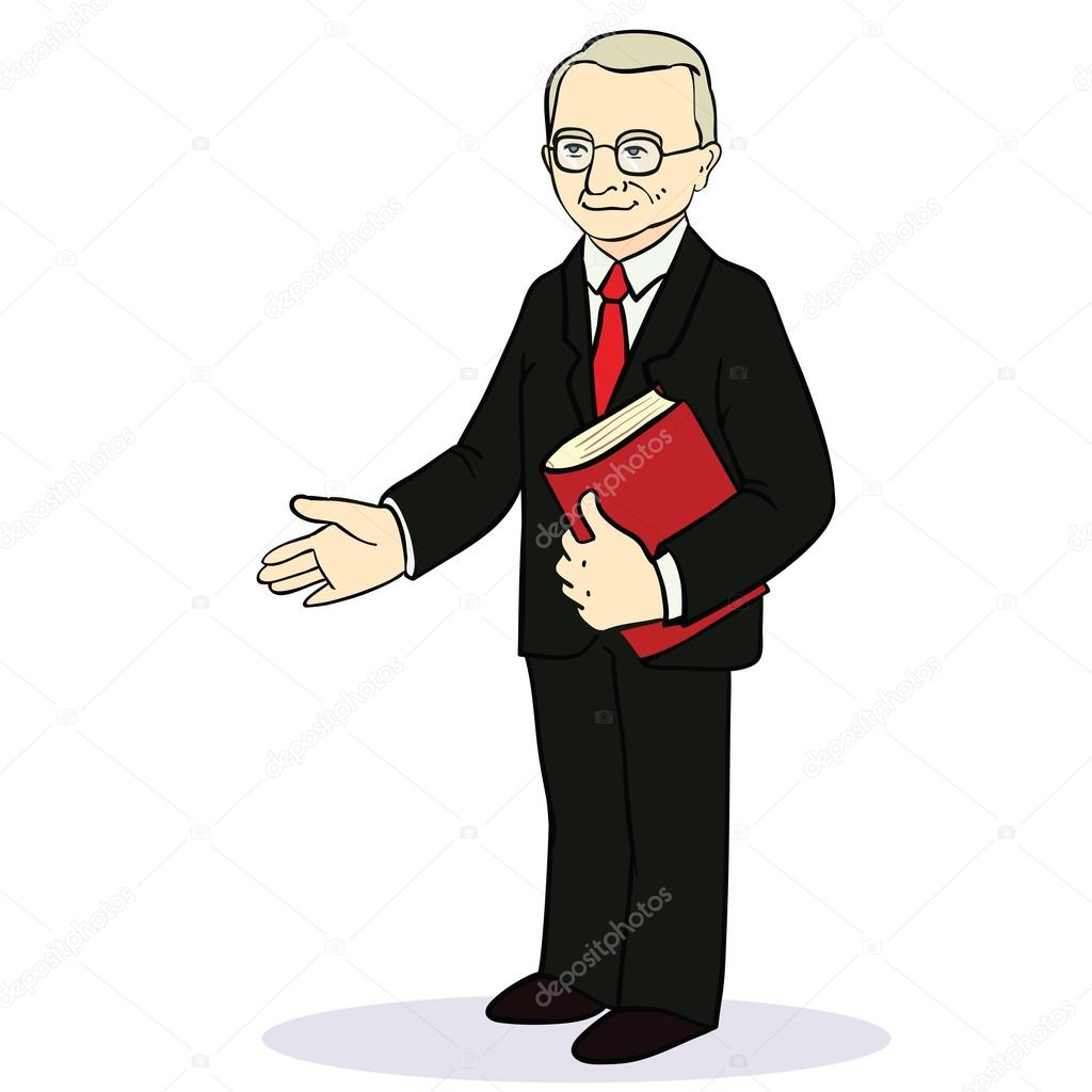 Man gives a hand for a handshake. Businessman gives a hand for the welcome.  illustration.