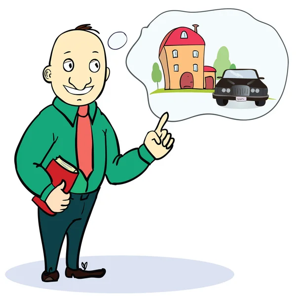Mortgage ve kredi kavramı. Adam onun geleceği planlama