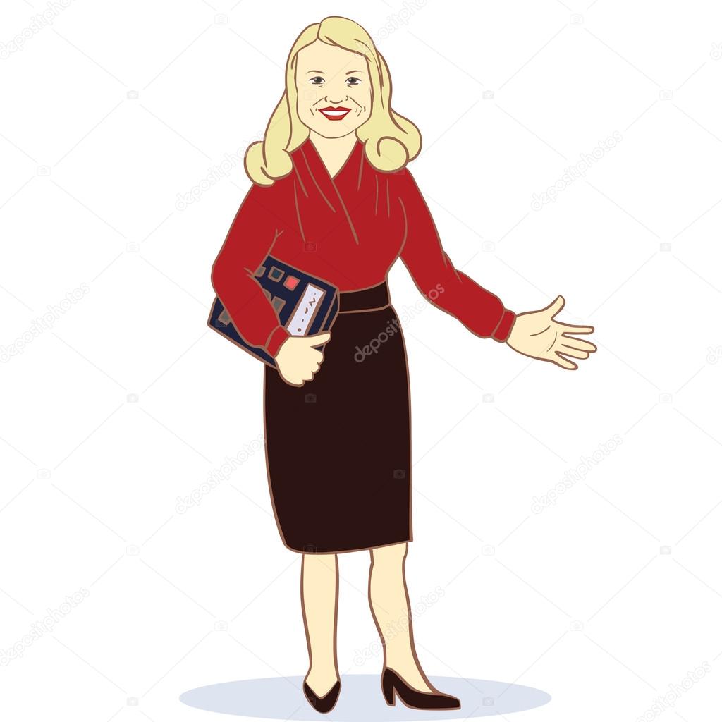 Accountant. Illustration Featuring a Female Accountant