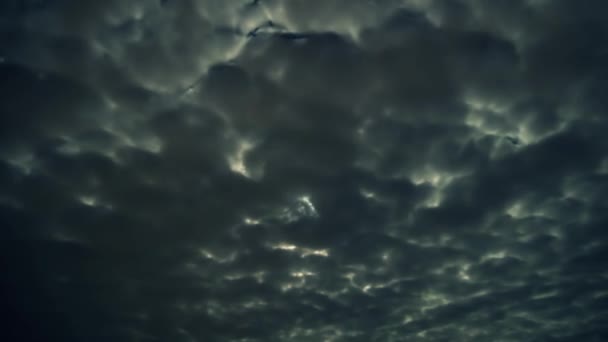 Nuvens ao luar noite céu lapso de tempo — Vídeo de Stock