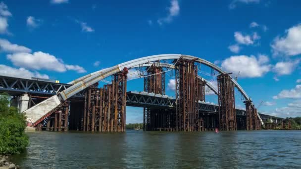 Puente en construcción — Vídeos de Stock