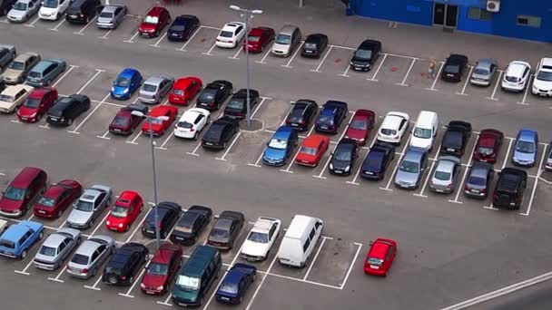 Vista dall'alto del parcheggio — Video Stock