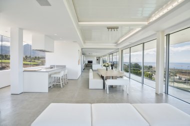 Lüks salon villada Deniz Manzaralı