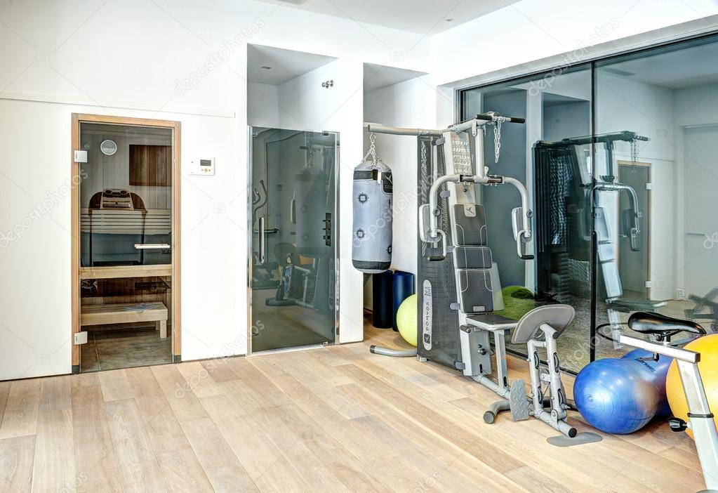 Gym in the modern villa