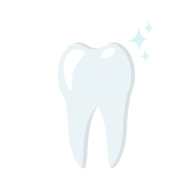 Diş, diş örneği düz stil, diş hekimliği ve ağız bakımı illüstrasyonu.