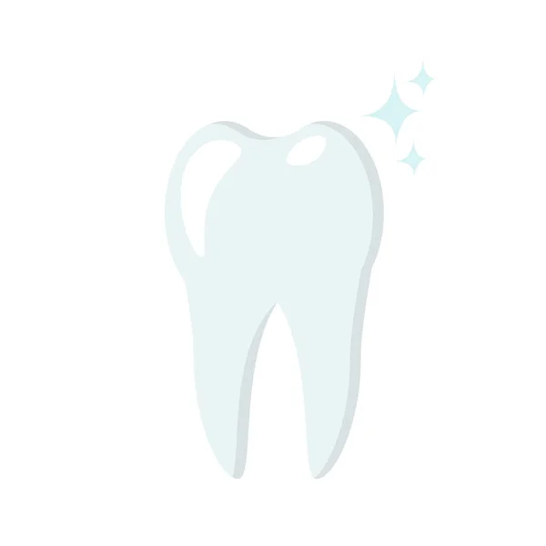 Dent Échantillon Dent Style Plat Illustration Vectorielle Dentisterie Soins Buccodentaires — Image vectorielle