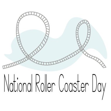 Ulusal Roller Coaster Günü, poster veya afiş vektör illüstrasyonu kavramı