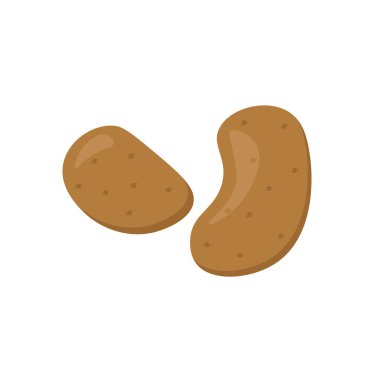 Patates, besleyici kahverengi bir sebze kökü, sonbahar hasat vektör ilüstrasyonunun bir örneği.