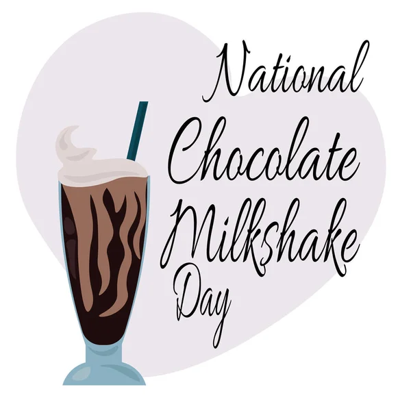 全国巧克力奶昔日 一个带有主题设计矢量插图的横幅或菜单的想法 — 图库矢量图片