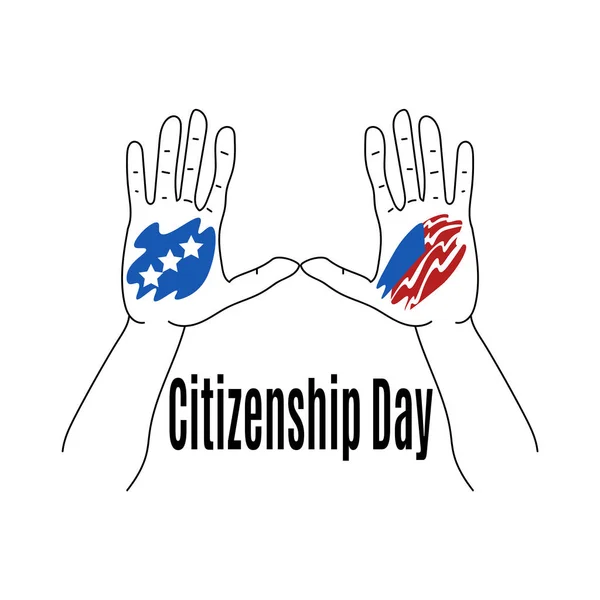 Tag Der Staatsbürgerschaft Idee Für Ein Banner Oder Eine Postkarte — Stockvektor
