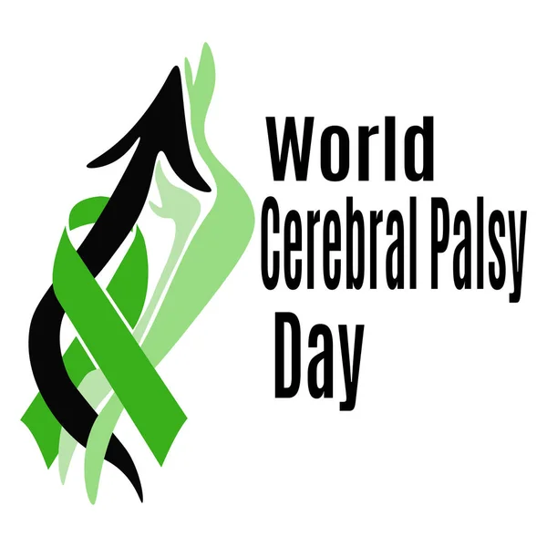 World Cerebral Palsy Day Medical Poster Banner Flyer Idea Vector — 스톡 벡터