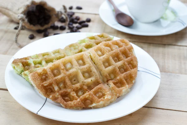 Mısır vanilya ve pandan Tay gözleme ve kahve, seçim odak