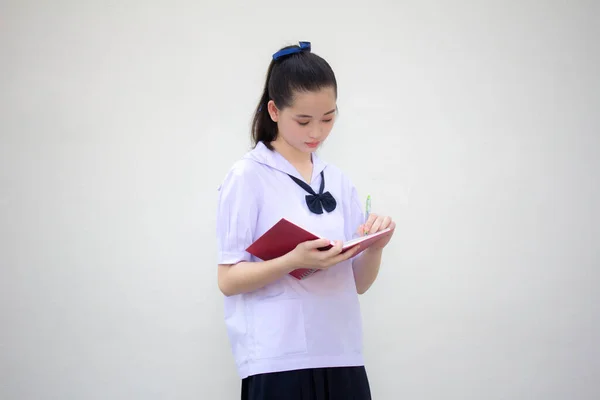 Asia Thai Junior 고등학생 유니폼을 아름다운 소녀가 — 스톡 사진