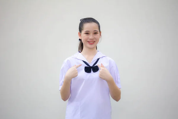 Asia Thai Junior 고등학생 유니폼아름다운 — 스톡 사진
