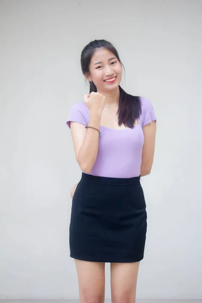 Portret Van Thai Volwassen Kantoor Meisje Uitstekend — Stockfoto