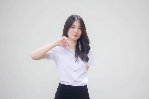 Thai Adult Student University Uniform Beautiful Girl — стоковое фото