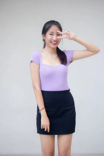 Porträt Von Thai Adult Office Girl Sieg — Stockfoto