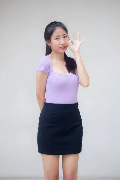 Portrét Thajské Dospělé Kancelářské Dívky — Stock fotografie