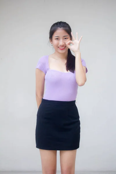 Portrait Thai Adulte Fille Bureau — Photo