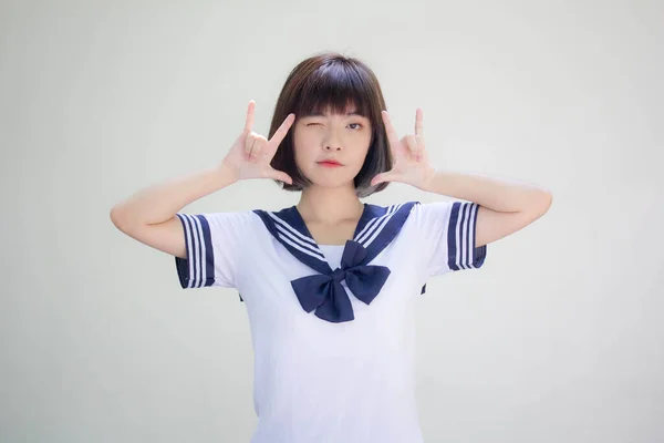 Japonés Adolescente Hermosa Chica Estudiante Amor Usted —  Fotos de Stock