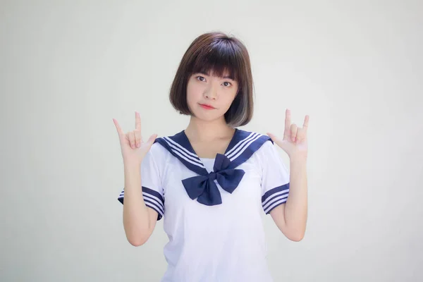 Japans Tiener Mooi Meisje Student Liefde — Stockfoto