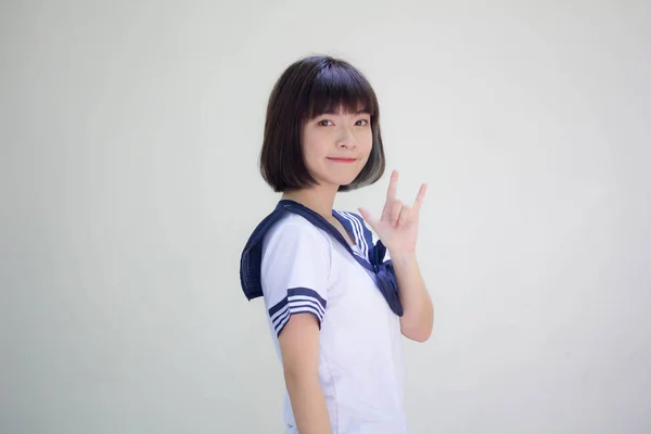 Japans Tiener Mooi Meisje Student Liefde — Stockfoto