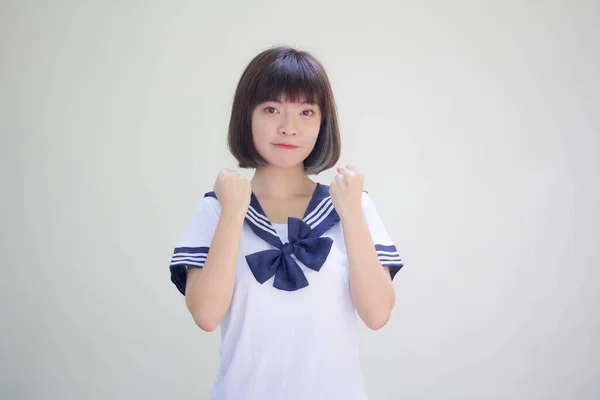 Japonês Teen Bela Menina Estudante Excelente — Fotografia de Stock