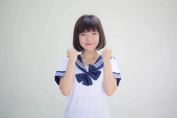 Japans Tiener Mooi Meisje Student Uitstekend — Stockfoto