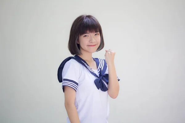 Japansk Tonåring Vacker Flicka Student Utmärkt — Stockfoto