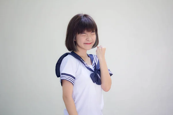 Japonés Adolescente Hermosa Chica Estudiante Excelente —  Fotos de Stock