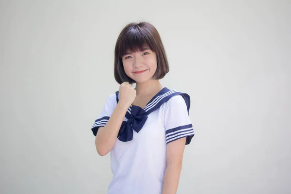 Japonés Adolescente Hermosa Chica Estudiante Excelente —  Fotos de Stock