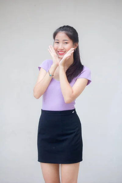 Retrato Tailandés Adulto Oficina Chica Grito — Foto de Stock