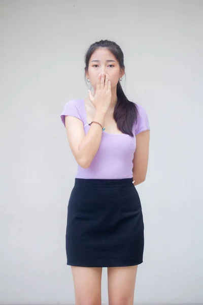 Porträt Von Thai Adult Office Girl Quiet — Stockfoto