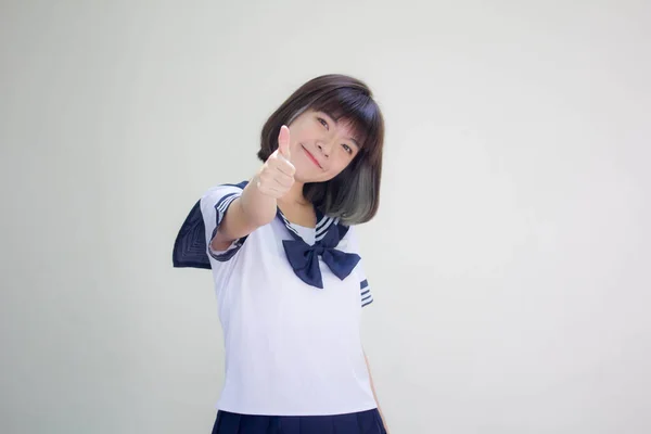 Japonês Teen Bela Menina Estudante Excelente — Fotografia de Stock