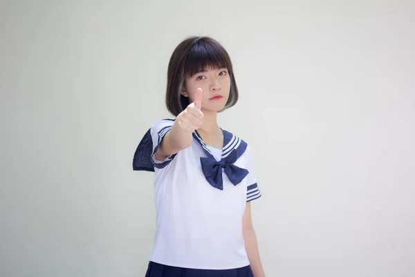 Ιαπωνική Έφηβος Όμορφο Κορίτσι Στο Μαθητή Εξαιρετική — Φωτογραφία Αρχείου