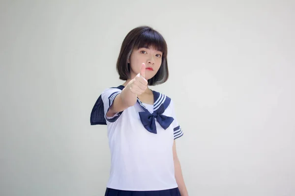 Japonais Adolescent Belle Fille Dans Étudiant Excellent — Photo