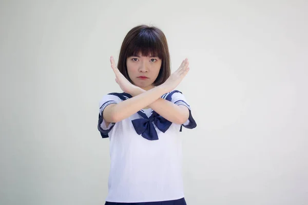 在学生站的日本少女 — 图库照片