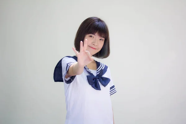 Japonky Teen Krásná Dívka Studentce — Stock fotografie