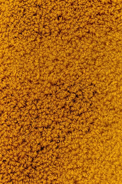 Κίτρινος Παγετός Γυάλινο Φόντο Υφή Μοτίβο Παγωμένος Γυαλί — Φωτογραφία Αρχείου