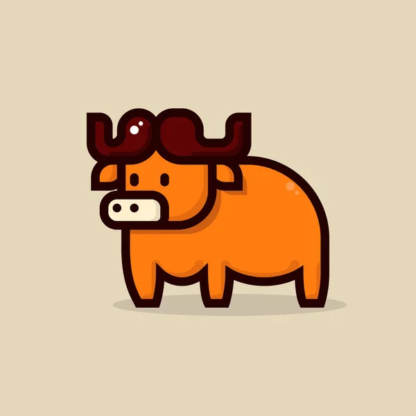 Año Nuevo Chino Buffalo Iconos — Vector de stock