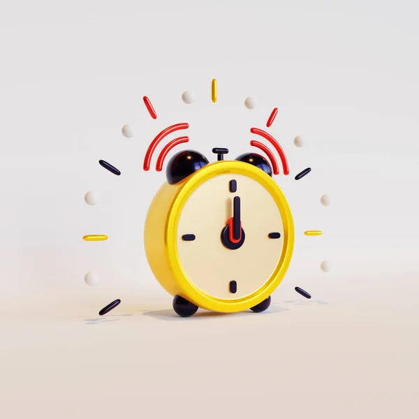 Relógio Alarme Renderização Adequado Para Celebração Evento Ano Novo — Fotografia de Stock