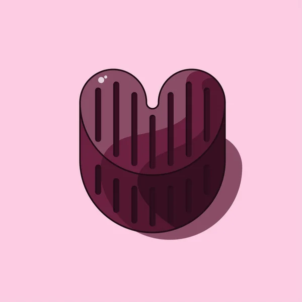 Ilustración Vectorial Chocolates San Valentín Forma Corazón Adecuados Para Día — Vector de stock