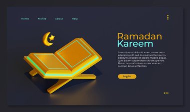Ramazan Kareem İniş Sayfası Kuran 3D Hazırlama 