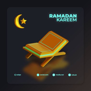 Kuran ile Ramazan Kareem Sosyal Medya Şablonu