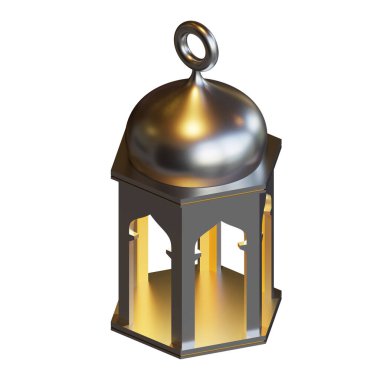 Fanous Lantern 3D Resim, Ramazan, Kurban Bayramı ve diğer İslami temalar için uygun.