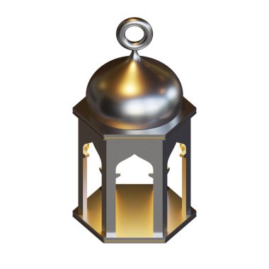 Fanous Lantern 3D Resim, Ramazan, Kurban Bayramı ve diğer İslami temalar için uygun.