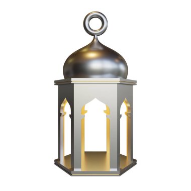 Fanous Lantern 3D Resim, Ramazan, Kurban Bayramı ve diğer İslami temalar için uygun.