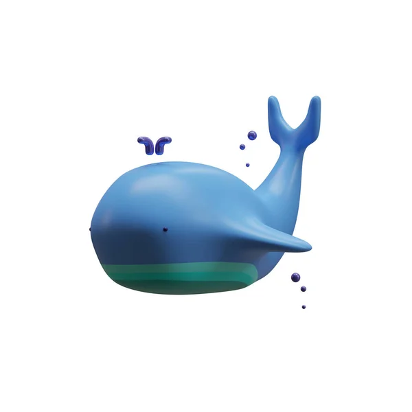 Ilustración Representación Ballenas Adecuada Para Día Mundial Los Océanos — Foto de Stock