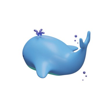 Balina 3D Resim Hazırlama, Dünya Okyanus Günü için uygun