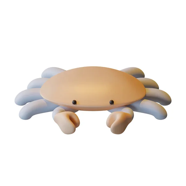 Crab Rendering Illustration Passend Zum Welttag Der Ozeane — Stockfoto